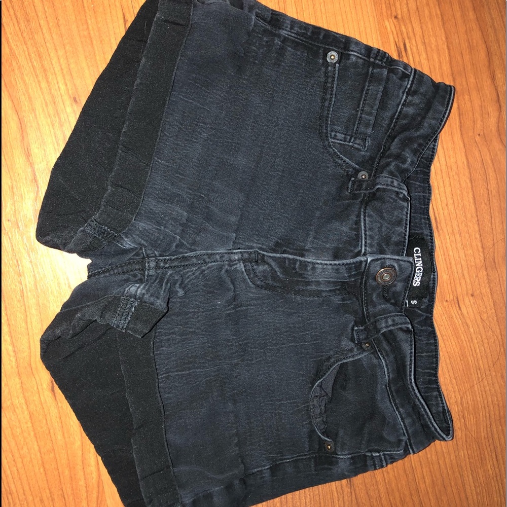 Black Denim Shorts